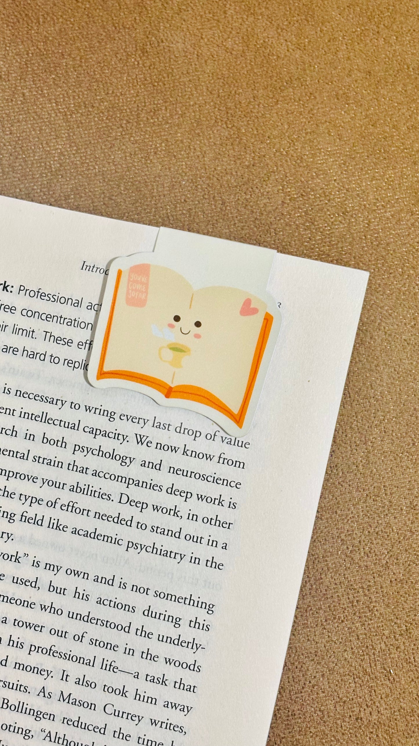 Magnetic Bookmark - Book and Matcha