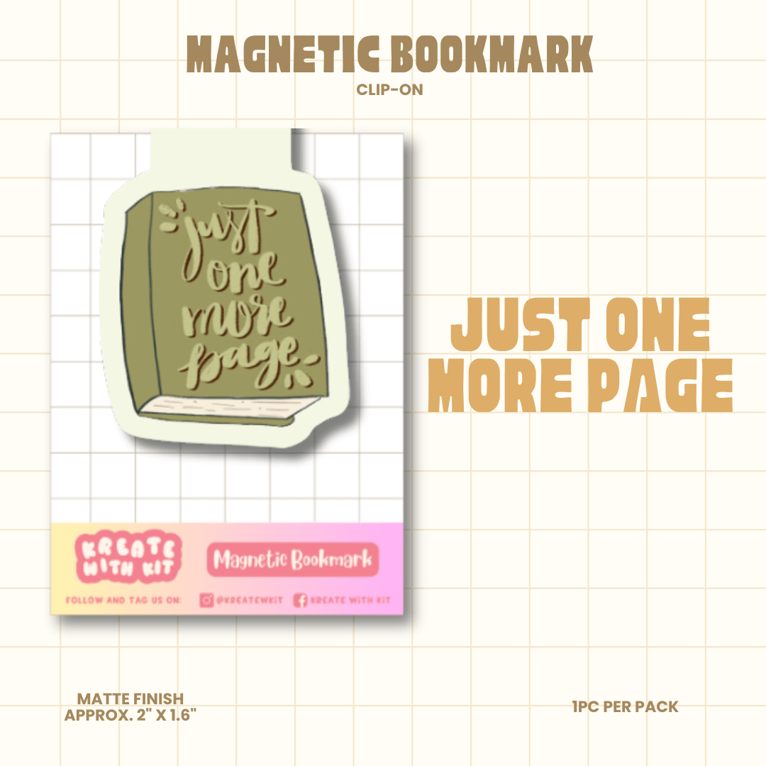 Magnetic Bookmark - Just One More Page