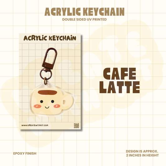 Cafe Latte - Acrylic Keychain (Premium)