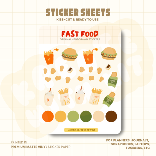 Fast Food  - Sticker Sheet