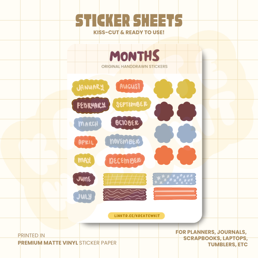 Months  - Sticker Sheet